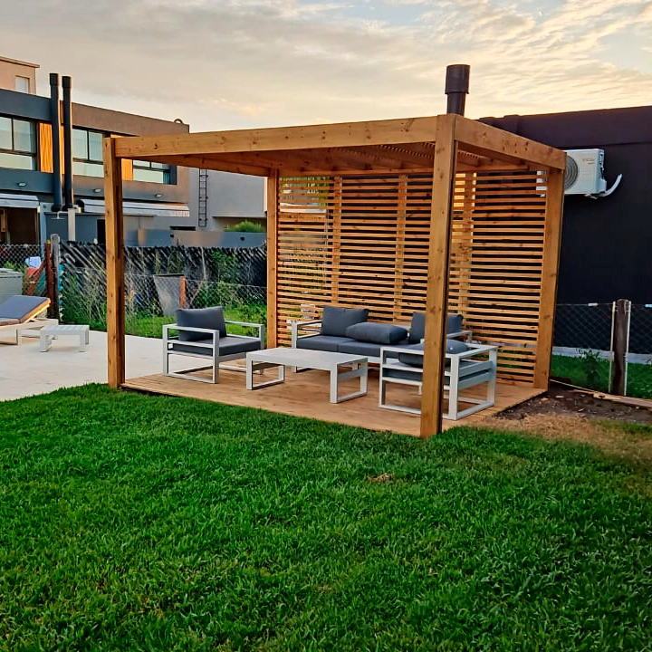 Pérgola pino impregnado